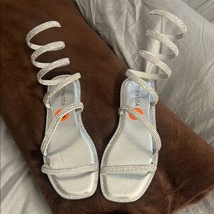 Top Moda Silver Strappy Sandals
